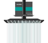 AULEEND Pommeau de douche carré de 25,4 cm en acier inoxydable à haut débit, design haute pression même à faible débit d'eau