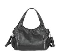 Aulenge Grand Sac à Main Femme Sac Travail avec Poche Sac Bandoulière Amovible en Cuir PU Vegan Sac Cabas Élégant Multifonction pour Bureau Voyage Étude Noir