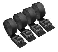 Aulese 4 Pièces Sangles Arrimage- Charge Maximale : 250 kg - 2,5 m - Sangles de Fixation avec Boucle en Acier Inoxydable - Sangles D'arrimage, Sangle Porte Velo pour Voiture, Porte-vélos et Camping