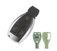 AULESSE Coque de Clé Télécommande 3 Boutons 433MHz Clé de Voiture Distance Intelligente pour Merc-edes-be-NZ BGA A B C E G S CLK SLK ML Class 2000+ avec BGA Puce NEC Blad