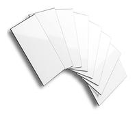 AULIGET Carreaux muraux autocollants en PVC de 3 mm, 7,5 x 15 cm, effet carrelage blanc poli, crédence pour cuisine et salle de bains (4, carrelage blanc poli)