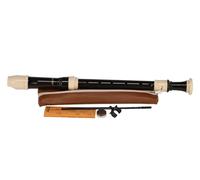 Aulos Flûte à bec alto en fa Bel Canto 309A (doigté baroque, complet avec housse, baguette d'essuyage, boîte à graisse et tableau des doigtés, résine synthétique), Marron foncé