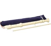 Aulos Flûte à bec soprano en ut Elite 303B, flûte (doigté baroque, complète avec housse, baguette d'essuyage et tableau des doigtés) en résine synthétique, avec canal porte-vent courbé, couleur ivoire
