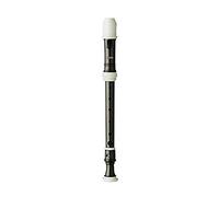 Aulos Flûte à bec soprano / Enregistreur Descant - Flûte douce pour débutants - Construction à 3 pièces avec repose pouce réglable - Résine ABS - Marron - Do - Sac en tissu inclus