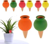 AULSAM Lot de 8 boules d'irrigation en argile pour l'intérieur et l'extérieur - Maintient l'humidité facilement pendant 3 à 5 jours - 6,5 x 11,5 cm - Respectueux de l'environnement