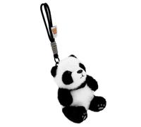 AULSAM Panda - Porte-clés - Pendentif en peluche - Schéma de couleurs noir et blanc - Pour jouets émotionnels et aide à l'endormissement (15 cm)