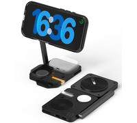 Aulumu M01 Station De Charge sans Fil 4 en 1 Compatible avec MagSafe | Version Mise À Jour V2 | Chargeur sans Fil Magnétique Pliable pour iPhone/Apple Watch/AirPods [sans Chargeur USB]