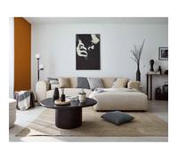 Lisa design – Canapé d'angle droit 4 places Aumance – en velours côtelé – Beige