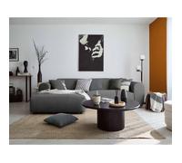 Aumance - canapé d'angle gauche 4 places - en velours côtelé - Gris foncé Gris foncé G