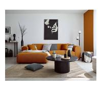 Aumance - canapé d'angle gauche 4 places - en velours côtelé - Rouille