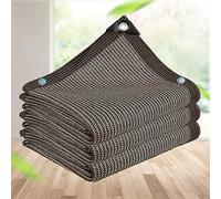 AuMarndi Filet d'ombrage 90 % avec œillets pour pergola, intimité pour plantes, serres, terrasse, marron - 5 x 5 m