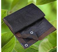 AuMarndi Filet d'ombrage à 90 % en maille respirante et résistante à la déchirure avec bord renforcé et résistant à la déchirure pour serre, pergola, jardin - Noir - 5 x 5 m