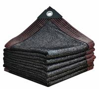 AuMarndi Filet d'ombrage de serre - Protection solaire pour terrasse - Voile d'ombrage respirante - Filet d'ombrage - Filet d'extérieur pour jardin, pergola, plante, balcon, cour, noir, 4 x 4 m