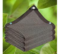 AuMarndi Filet solaire pour jardin, serre, terrasse, brise-vue, protection solaire, marron, 3 x 3 m
