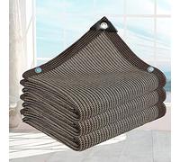 AuMarndi Nappe de jardin rectangulaire 90 % protection solaire - Filet d'ombrage pour pergola - Brise-vue pour plantes, serre, terrasses - Marron - 2 x 6 m
