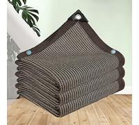 AuMarndi Toile d'ombrage de jardin pour plantes - Distance entre les trous : 1 m - Avec œillets - Bâche en maille isolante pour jardin, balcon, cour - Tailles personnalisables - Marron - 5 x 6 m