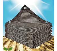 AuMarndi Voile de protection solaire en tissu de jardin d'hiver pour plantes 4 m x 4 m, filet d'ombrage renforcé protection solaire ombre extérieure/plante/fleur/terrasse, marron - 6 x 7 m