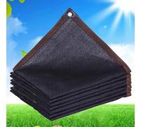 AuMarndi Voile d'ombrage à angle droit de 2 m et 3 m pour porche, 90 % en tissu d'ombrage pour pergola, jardin, serre, terrasse, filet, noir, 2 x 6 m