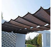 AuMarndi Voile d'ombrage à angle droit pour pergola, filet d'ombrage 90 % et 90 %, tissu d'ombrage pour pergola, intimité pour serre, pergola, jardin - Marron - 2 x 6 m