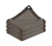 AuMarndi Voile d'ombrage de jardin avec œillets, distance du trou net : 1 m avec œillets, bâche en maille isolante thermique pour balcons/serres, tailles personnalisables, marron, 5 x 6 m