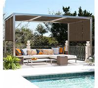 AuMarndi Voile d'ombrage Pergola à angle droit - Filet d'ombrage 90 % pour serre - Filet d'ombrage - Pour serre, pergola, jardin - Marron - 5 x 6 m