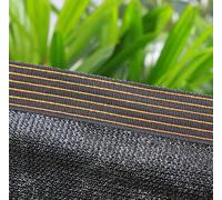 AuMarndi Voile pare-soleil de jardin - Filet d'ombrage pour terrasse - En maille respirante - Protection solaire - Isolation thermique - Pour balcon/serre - Tailles personnalisables - Noir - 6 x 8 m