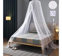 AUMAYCO Moustiquaire de lit suspendue Blanc Kit de montage Pas de perçage