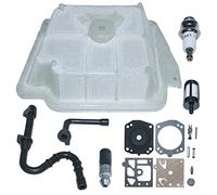 AUMEL 1135 120 1601 Collecteur d'admission Bougie d'allumage pour Stihl MS361 Partie de tronçonneuse avec kit de réparation de carburateur de collecteur d'admission