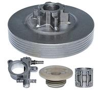 AUMEL 3/8 6T Tambour d'embrayage avec engrenage à vis sans Fin de Pompe à Huile de roulement Trousse pour Chinois Tronçonneuse 3800 38cc