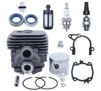 AUMEL 50mm Cylindre Piston Gaskets Kit pour Stihl TS410 TS420 TS 410 420 Découpeuse Scie à Tronçonner avec Piston Joints Bougie Allumage Filtre Carburant 16 in 1 Kit Entretien