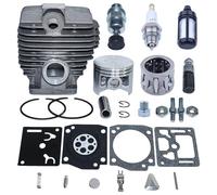 AUMEL 50mm Kit Piston Cylindre Piston 12mm pour le Stihl MS440 044, écrou de goujon de barre de tronçonneuse, remplacer 1128 020 1227.