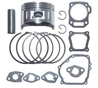 AUMEL 70mm Piston Ring Pin Circlip Gasket Set pour Honda GX220 Chinois 170F Moteur à Essence Tondeuse à Gazon générateur.