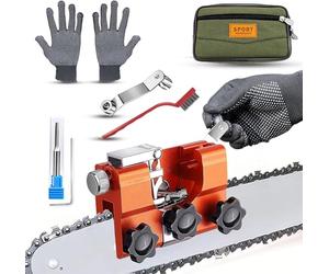 AUMEL Affûteur de Tronçonneuse, Kit Affûtage de Chaîne de Tronçonneuse Amélioré pour Chaînes 3/8'' 1/4'' 0.325'', Eguiseur Chaine Universel Compatible avec STIHL Husqvarna