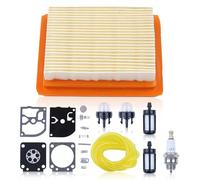 AUMEL Filtre a Air pour Stihl debrouissalleuses FS120 FS200 FS250 FS300 FS350 et carburant kit de réparation débroussailleuse pièces détachées Remplacement du coupe-herbe 4134 141 0300