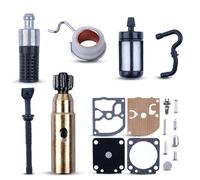 AUMEL Kit de Pompe à huile pour Stihl MS180 MS170 017 018 avec Engrenage à Vis sans fin Conduite d'huile Filtre à huile Conduite de Carburant Filtres à Carburant Tronçonneuse Pièces de rechange