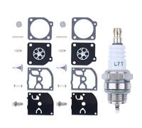 AUMEL Kit de réparation de diaphragme de carburateur 2 pièces pour Husqvarna 40/45/49/55/51 Tondeuse scie H55/H51/240R/245R avec bougie d'allumage remplacer les pièces pour Zama RB-45