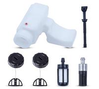 AUMEL Lot de 2 bouchons de réservoir de carburant pour Stihl MS170 MS180 017 018 MS170C MS180C tronçonneuse avec pièces de rechange Filtre Tuyau d'huile Filtre à huile Réservoir d'huile 1130 350 0500