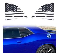 AuMoHall Autocollant drapeau américain pour vitre arrière de voiture, noir mat, autocollant à faire soi-même, autocollant pour fenêtre latérale gauche et droite, accessoires de décoration extérieure