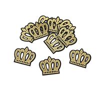 Aumotop 10 Pièces Couronne Dorée Fer sur Patchs Patch brodé Décoratif pour Vêtements Sacs à Main Bricolage Taille 4.2 Cm X 3.7 Cm
