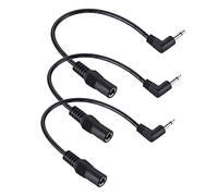 Aumotop Adaptateur de Câble Convertisseur, Prise de Pédale Guitare pour Accessoire Micro, Noir 20cm pour Guitares électriques en Plastique/1 Pièce (paquet de 3)