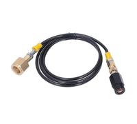 Aumotop Adaptateur de Recharge de Soude, Connecteur Réservoir Remplissage Cartouche Cylindre CO2 avec Tuyau 60 Pouces CGA320 pour Fabricants Soude, Matériau en Acier Inoxydable/laiton/aluminium