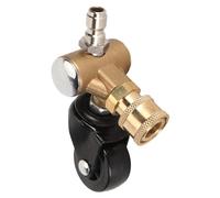 Aumotop Adaptateur de Roue Pivotante pour Nettoyeur de Train Roulement avec Conception Efficace pour Le Lavage sous Pression des Voitures et des Camions, fabriqué en Laiton Durable et ABS,