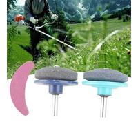 Aumotop Affûteur de Lame de Tondeuse à Gazon Universel, Outil en Pierre pour une efficacité et une durabilité Améliorées avec Installation Facile 3 Pièces