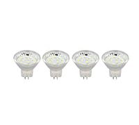 Aumotop Ampoules LED G4, 4PCS MR11 12LED Ampoule 2W 300LM Spot Double Broche Base Paysage Adaptée aux Projecteurs Plafonniers Piste Lumières Fenêtre (Blanc froid)