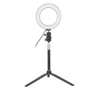 Aumotop Anneau Lumineux de 6 Pouces avec Trépied de Bureau et Perche à Selfie, Lumière beauté USB à intensité Variable sur 10 Niveaux pour Tiktok Youtube Vlogging Selfie Camera Phone