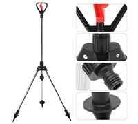 Aumotop Arroseur à Trépied Réglable pour Outil D'irrigation de Pelouse de Jardin, Accessoires D'arrosage à Large Portée pour L'absorption des Plantes Parc Cour, Acier Inoxydable + Matière Plastique