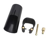 Aumotop Attache de Ligature pour Clarinette + Capuchon D'embouchure Attache de Ligature en Cuir Durable pour Saxophone Alto avec un Joli Son, Parfaite les Musiciens