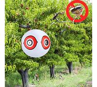 Aumotop Ballon Gonflable Anti-Oiseaux avec Yeux de Prédateur 3D, pour Répulsif Contre Les Oiseaux dans Les Vergers et Terres Agricoles (Blanche)