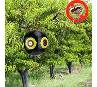 Aumotop Ballon Gonflable Anti-Oiseaux avec Yeux de Prédateur 3D, pour Répulsif Contre Les Oiseaux dans Les Vergers et Terres Agricoles (Noire)