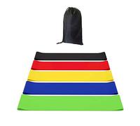 Aumotop Bandes de Résistance à l'exercice TPE 5 Niveaux 600 Mm X 50 Mm | Matériau Tpe, Bords Cousus Antidérapants, Yoga Pilates, Entraînement des Jambes et des Fessiers, équipement D'entraînement,